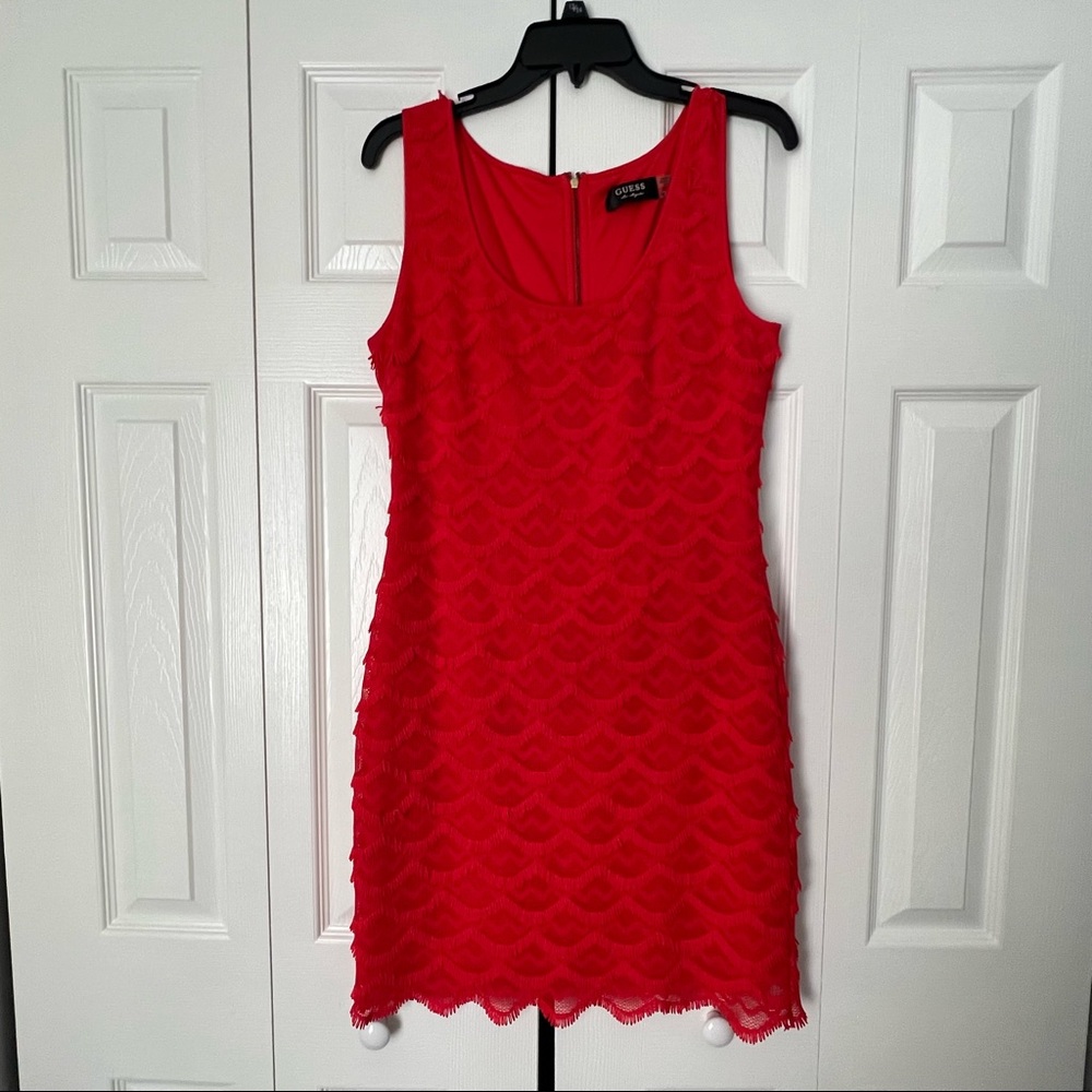 GUESS Red mini tank dress